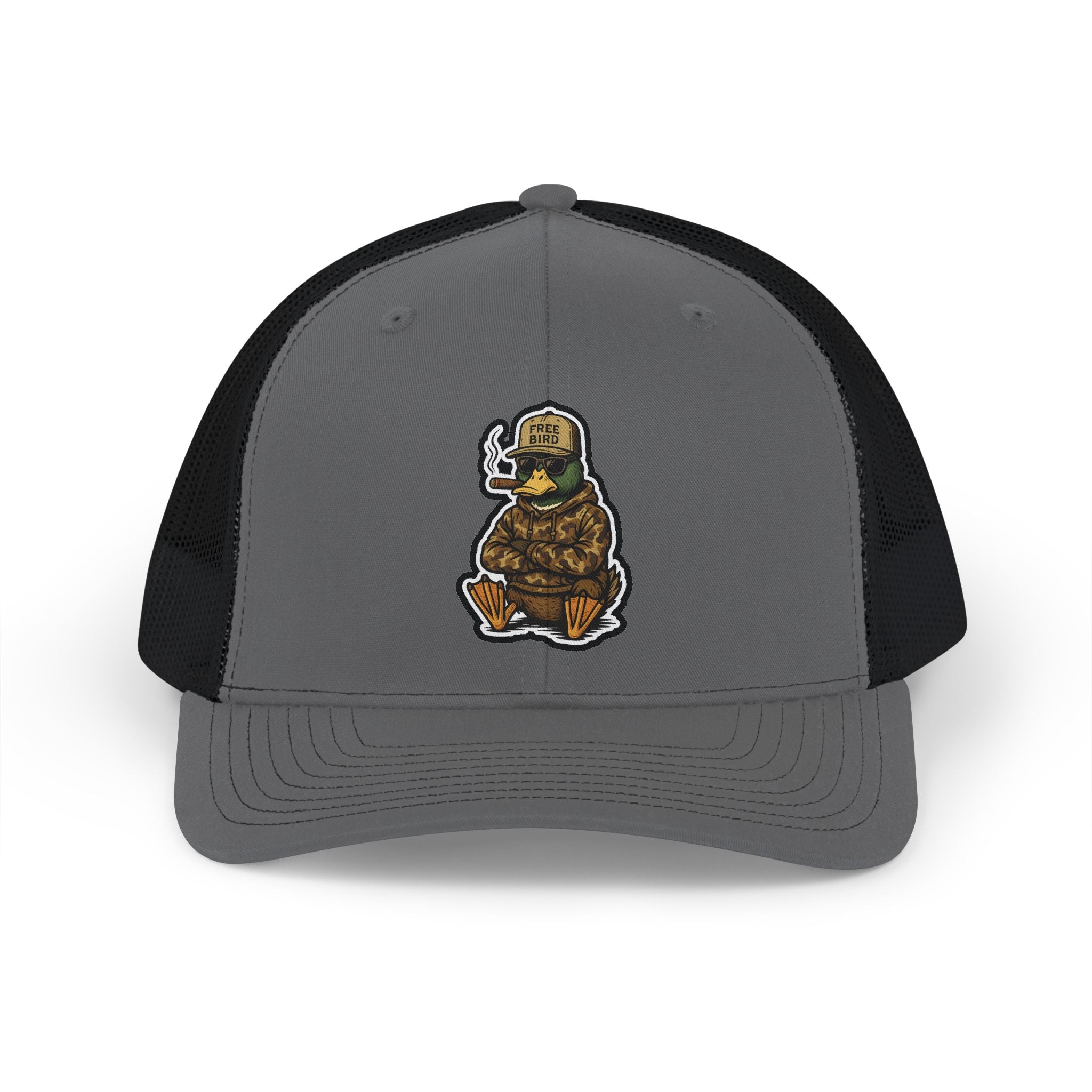 Free Bird Original *Print* Hat - WHITE, GREY & BLACK