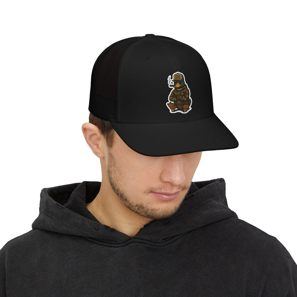 Free Bird Original *Print* Hat - WHITE, GREY & BLACK